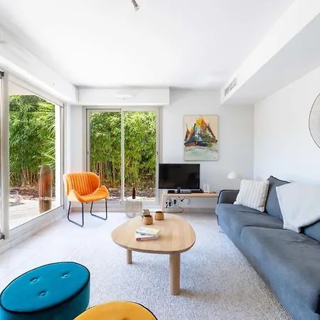 1-br Garden With Pool Peaceful Private Parking Appartement Cannes