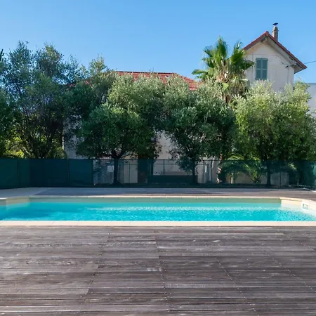 1-br Garden With Pool Peaceful Private Parking Appartement Cannes